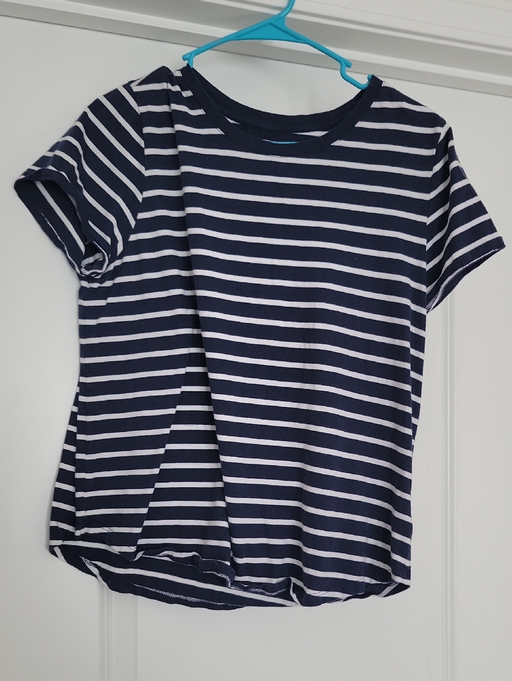 Old Navy Navy and White Striped Tee
